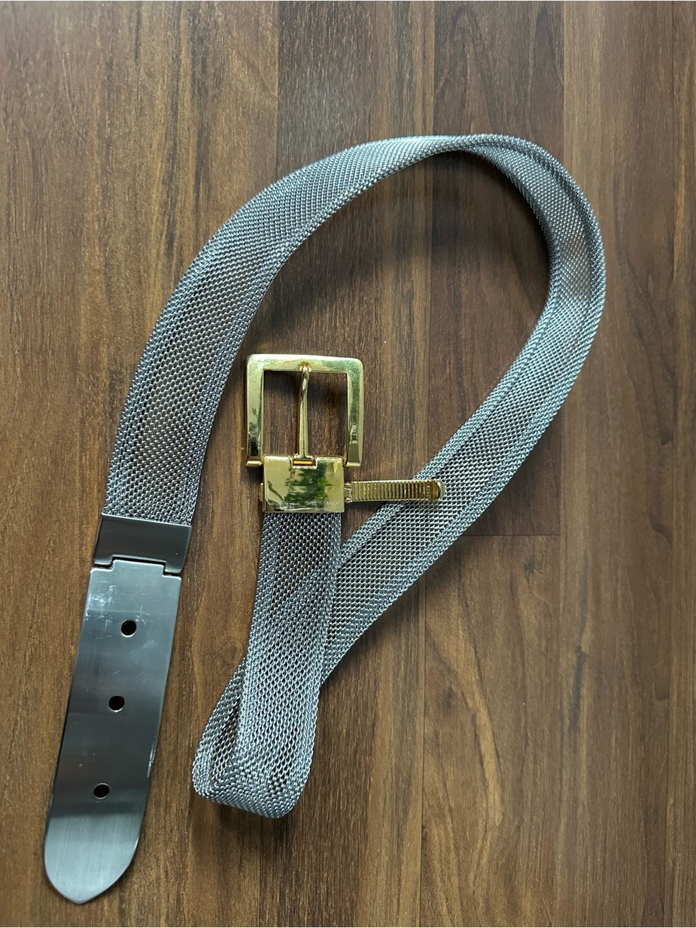 Vintage Women’s Dual Tone Skinny Metal Belt